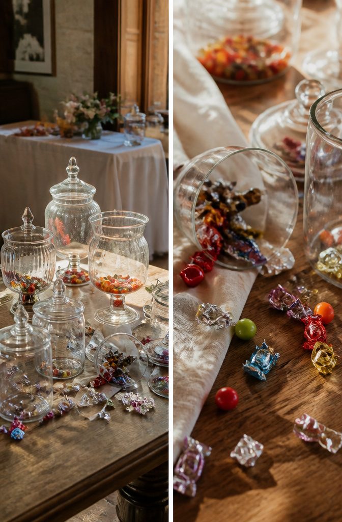 Candy for Wedding Favors and Buffets: Ideas for 2026 16 A reflection on mistakes made with wedding candy favors.