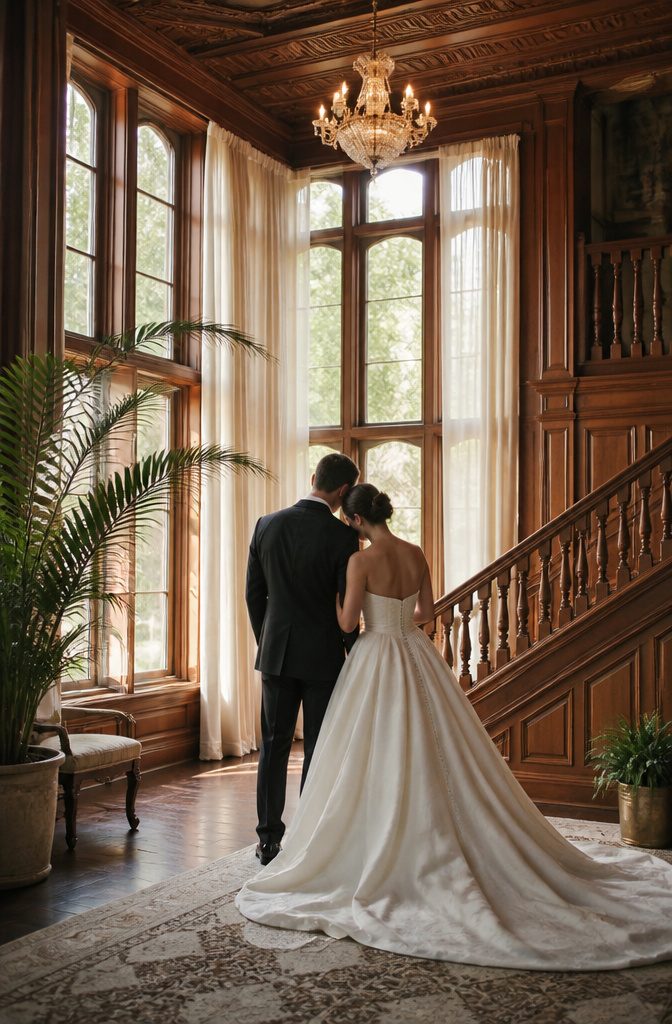 Interior of Cameron Estate Inn with grand architecture.
