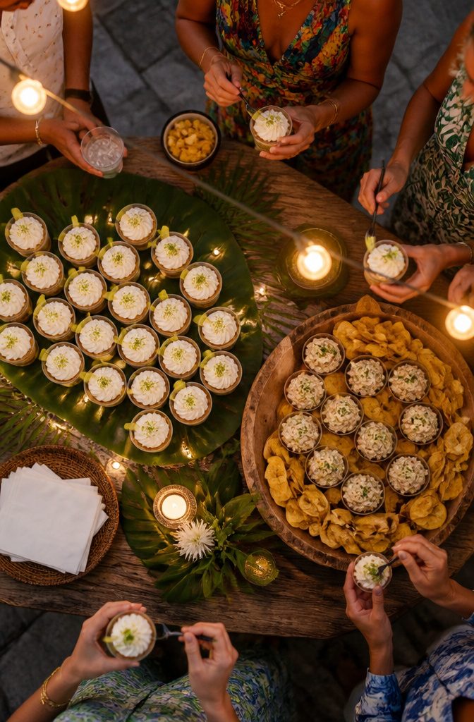 20 Special Wedding Ideas for a 2026 Celebration You'll Remember 9 A tasting station with key lime pie bites and Minorcan chowder.