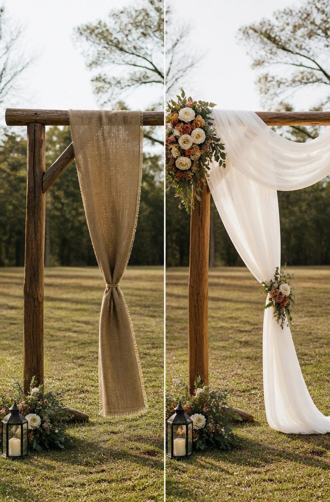 8 Wedding Arbor Decor Ideas for Your 2026 Ceremony 9 Different wedding arch materials displayed together.