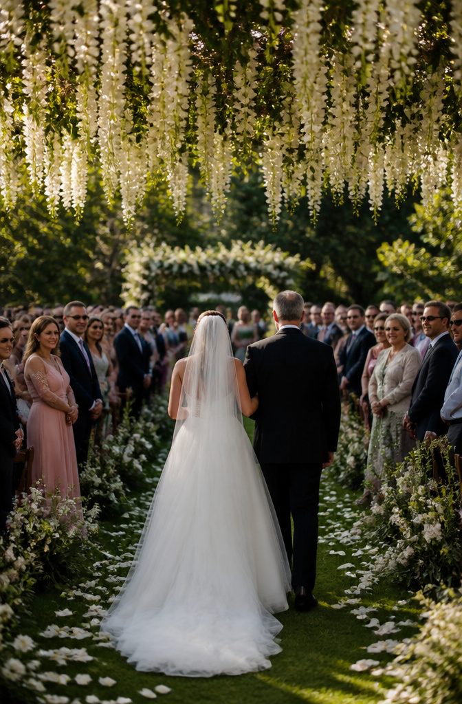 20 Wedding Photography Ideas for 2026 15 Bride walking down the aisle with her father during the ceremony.