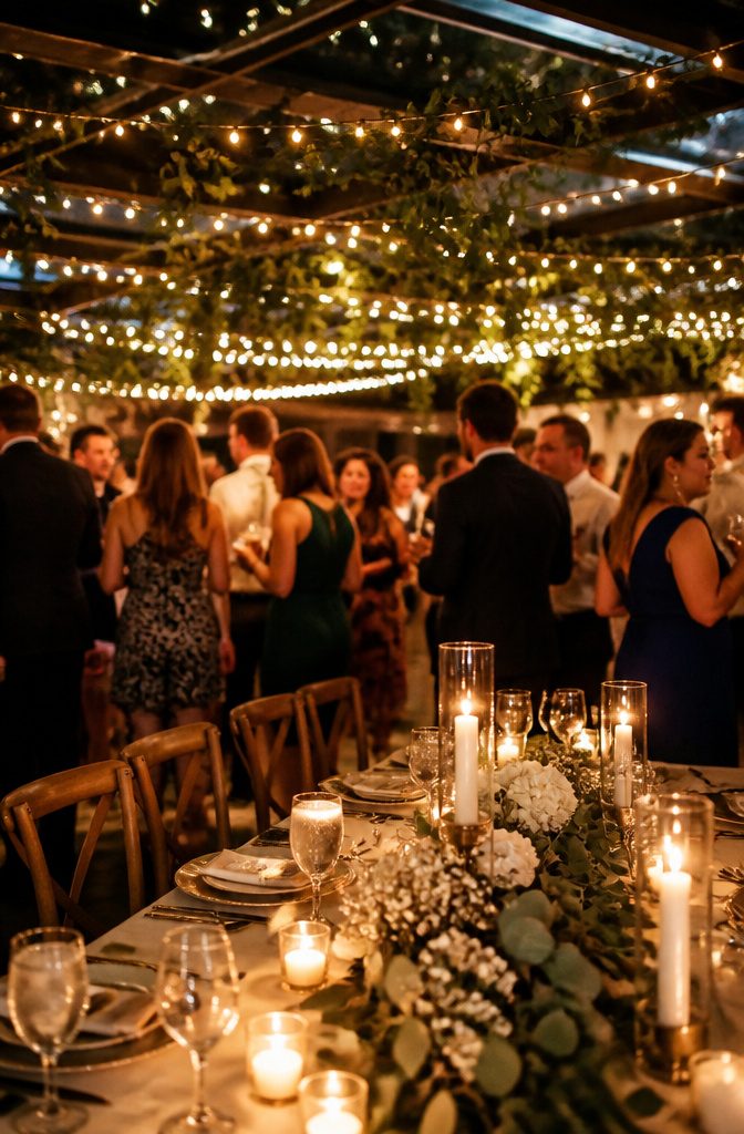Guests mingling and celebrating during the reception.