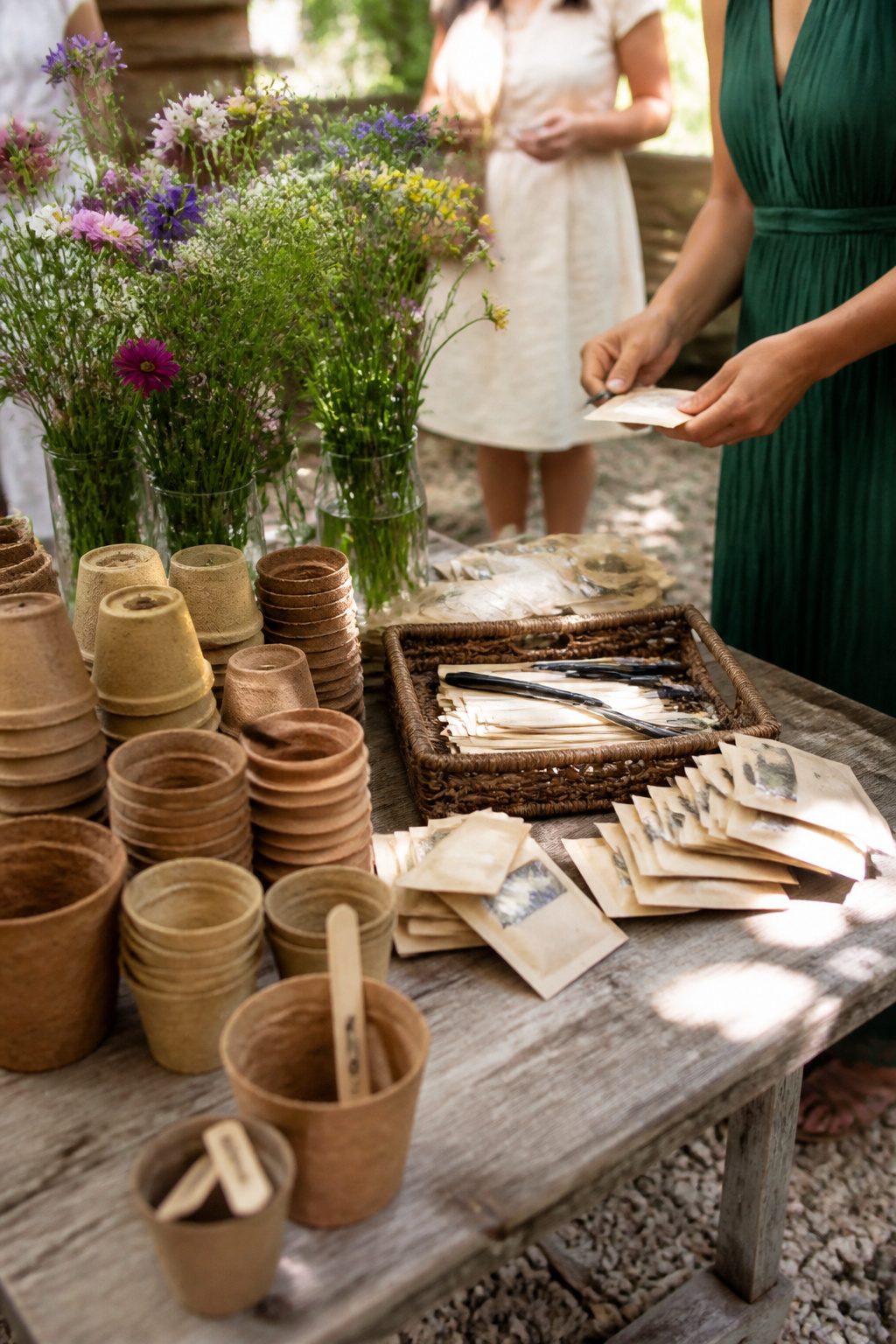 20 Wedding Sign In Ideas Guest Books Couples Actually Keep 16 Biodegradable pots and stakes for guests to write messages.