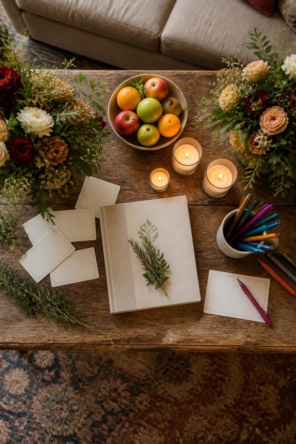 20 Wedding Sign In Ideas Guest Books Couples Actually Keep 5 A recipe guest book with cards for guests to write recipes.