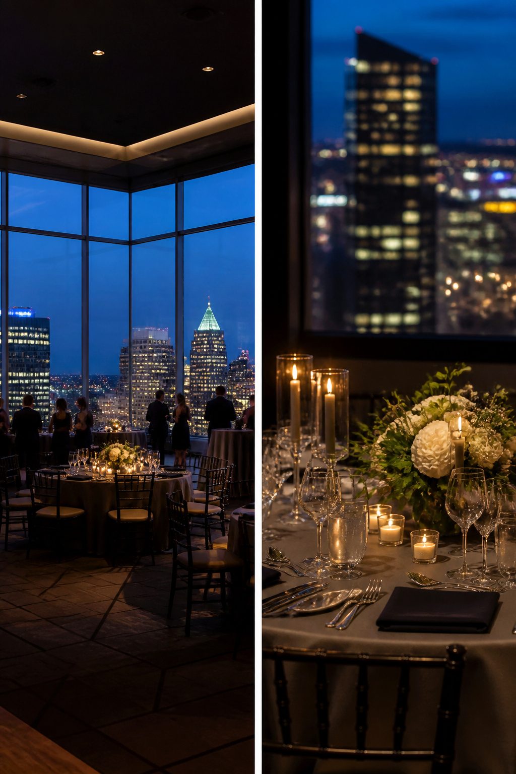 9 Indoor Wedding Venue Ideas for 2026: From Warehouses to Museums 3 Indoor view of Olympic Rooftop Pavilion with large skylight and city views.